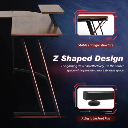 L Shaped Corner Gaming Desk