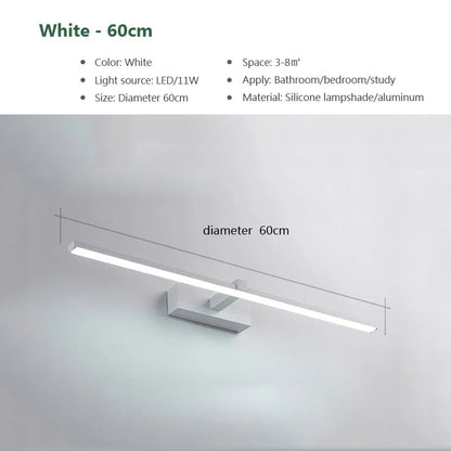 LED Bathroom Wall Light - Modern Aluminium