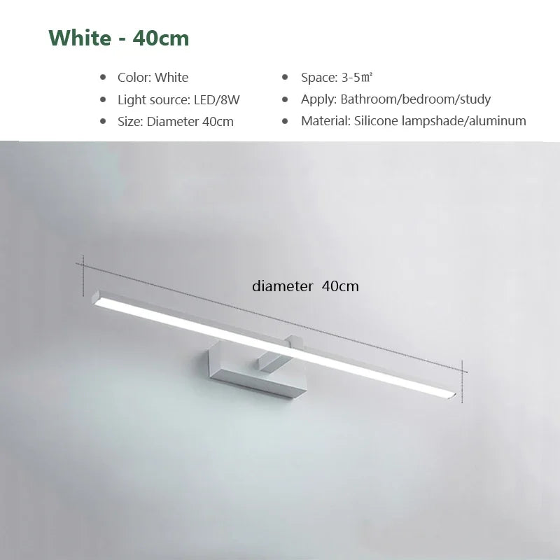 LED Bathroom Wall Light - Modern Aluminium