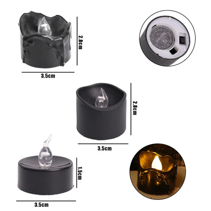 LED Black Candle Light Decor