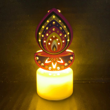 LED Diya Candle Lights Set