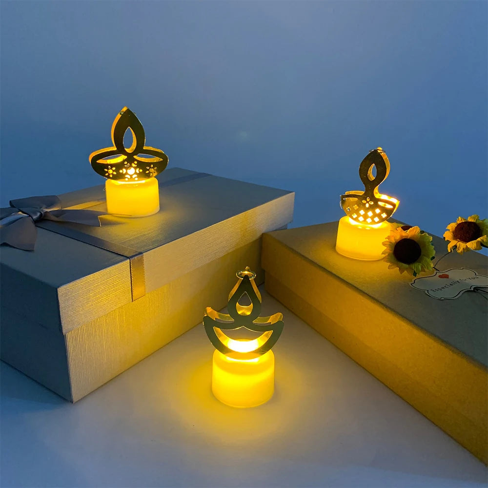 LED Diya Candle Lights Set