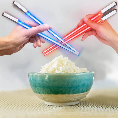 LED Lightsaber Chopsticks - Reusable, Colourful