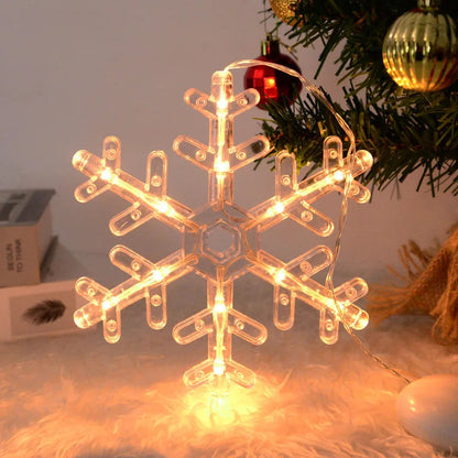 LED Snowflake Santa Deer Window Decor