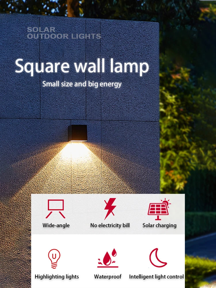 LED Solar Garden Wall Lamp