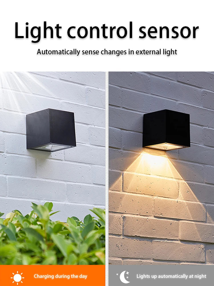 LED Solar Garden Wall Lamp