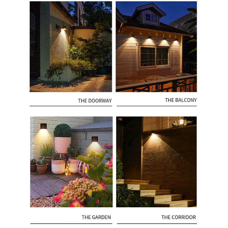 LED Solar Garden Wall Lamp