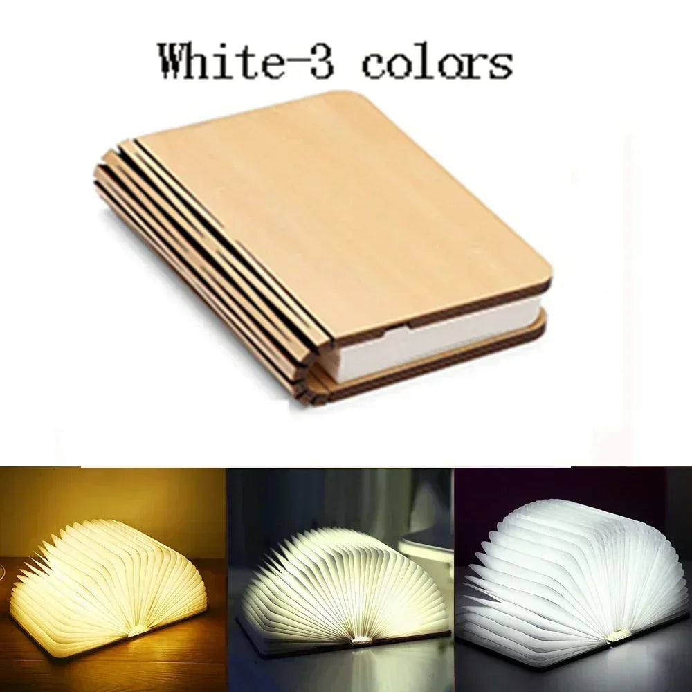 LED Wooden Book Light RGB Decor