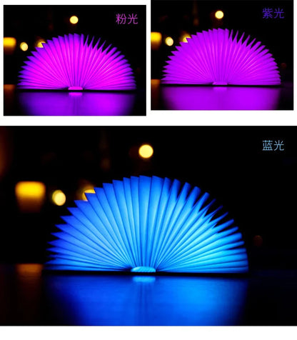 LED Wooden Book Light RGB Decor