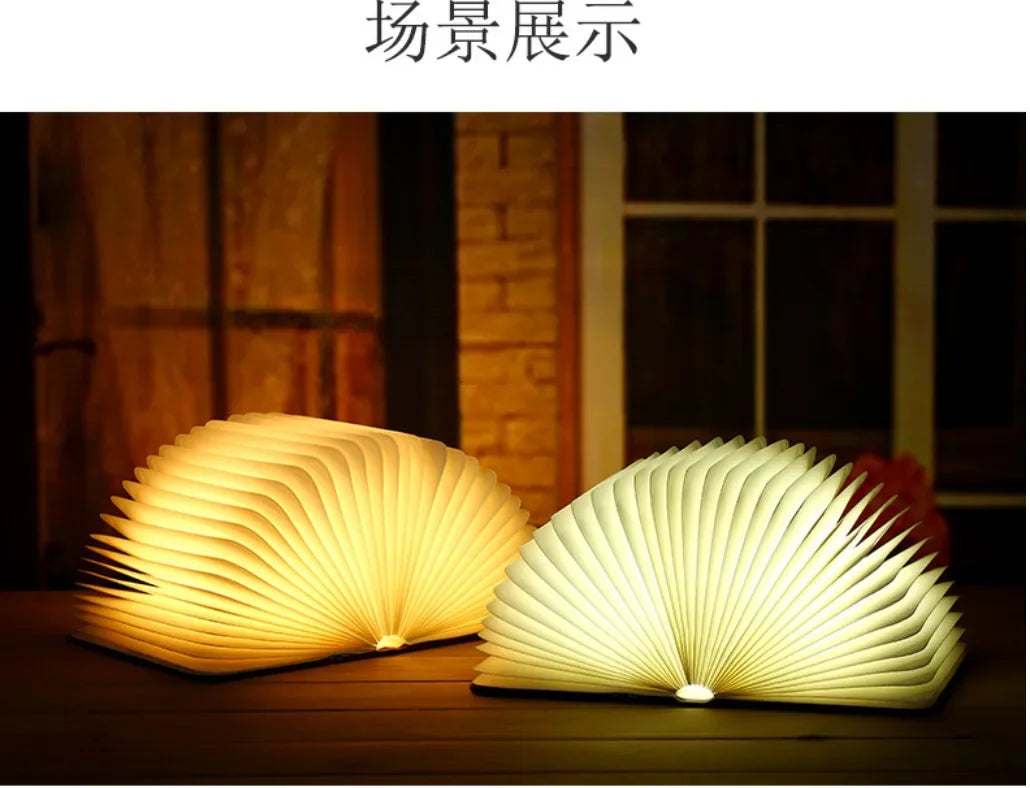 LED Wooden Book Light RGB Decor