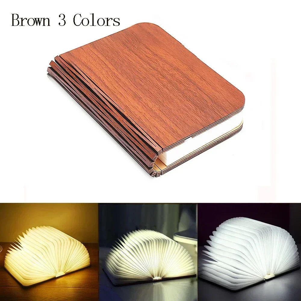 LED Wooden Book Light RGB Decor