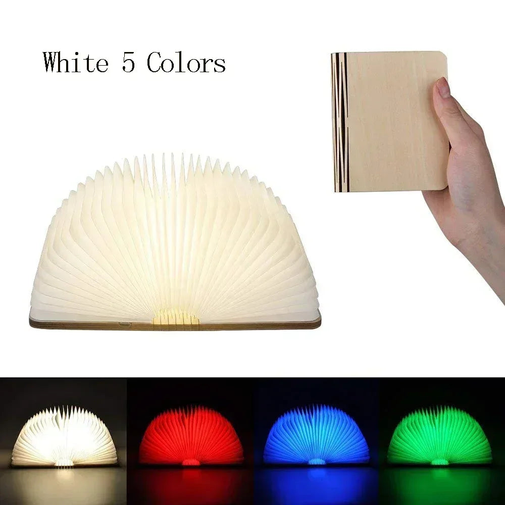 LED Wooden Book Light RGB Decor