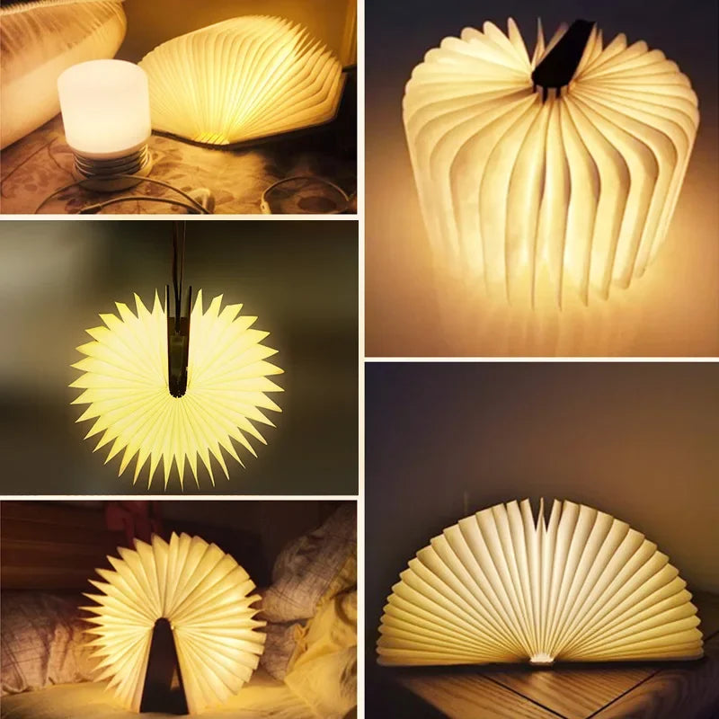 LED Wooden Book Light RGB Decor