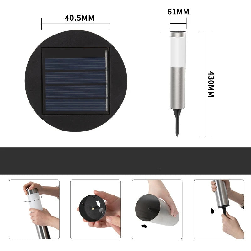 LISM Solar Garden Post Lamp