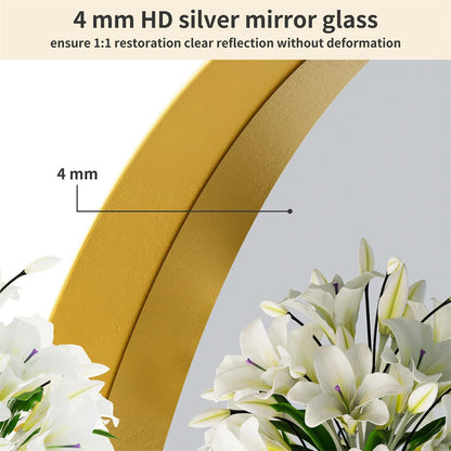 LUVODI Brushed Gold Oval Mirror