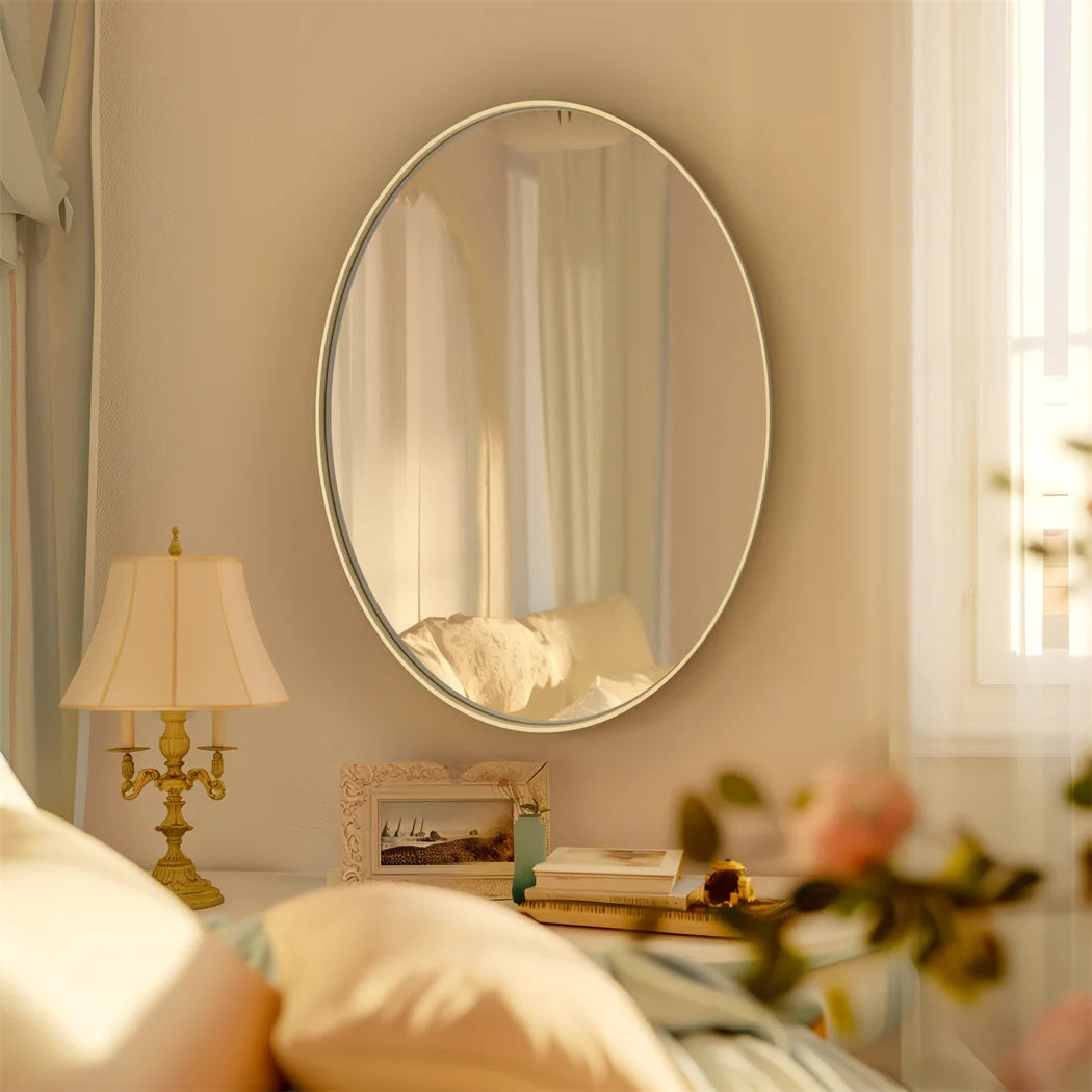 LUVODI Brushed Gold Oval Mirror