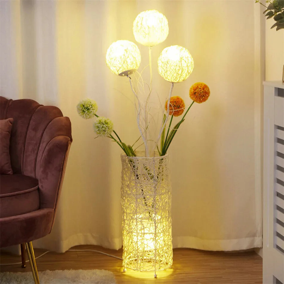 LUVODI Handmade Rattan Floor Lamp