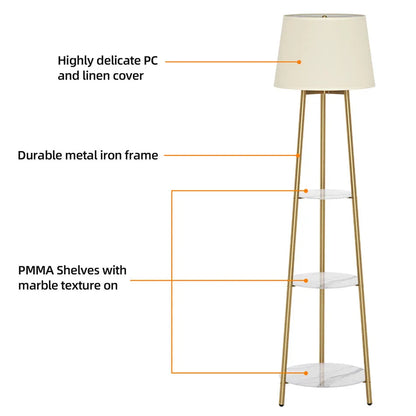 LUVODI Modern Tripod LED Floor Lamp