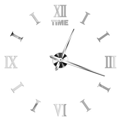 Large 3D Acrylic Mirror Wall Clock