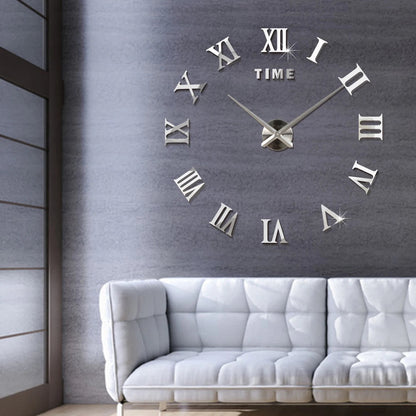 Large 3D Acrylic Mirror Wall Clock