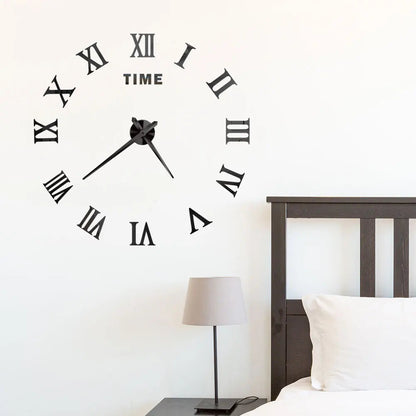 Large 3D Acrylic Mirror Wall Clock