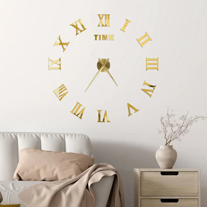 Large 3D Acrylic Mirror Wall Clock