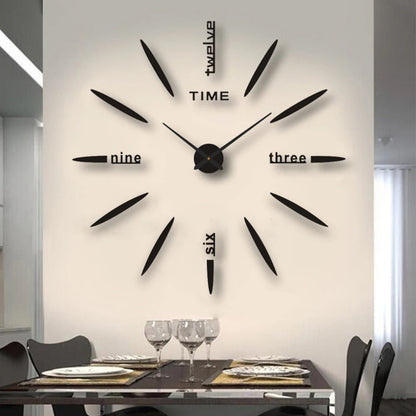 Large 3D Acrylic Mirror Wall Clock