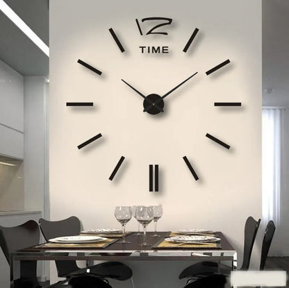 Large 3D Acrylic Mirror Wall Clock