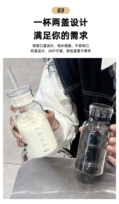 Large Glass Water Bottle 700ml