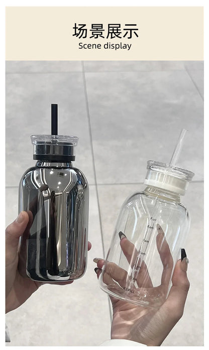 Large Glass Water Bottle 700ml