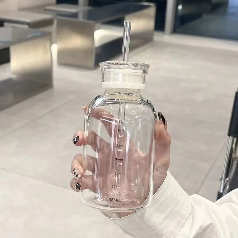 Large Glass Water Bottle 700ml