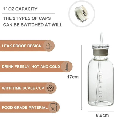 Large Glass Water Bottle 700ml