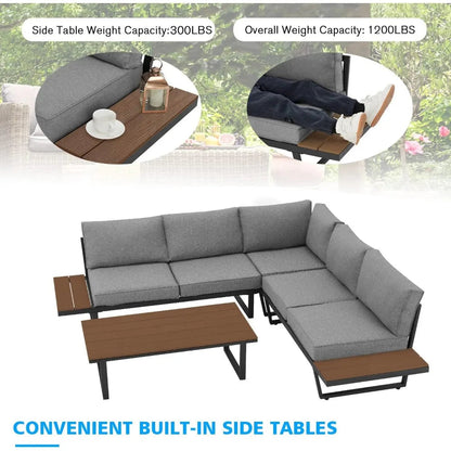 Large L-Shaped Outdoor Sofa Set