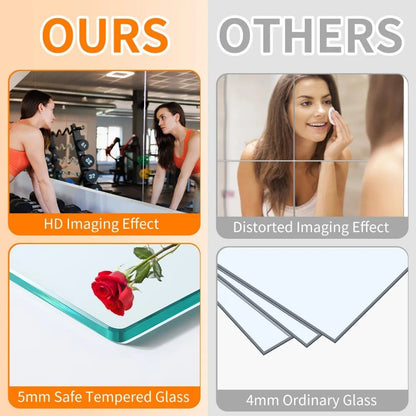 Large Tempered Glass Gym Mirrors