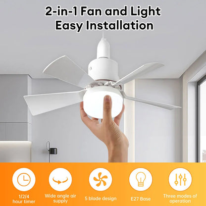 Large White E27 Remote Ceiling Fan