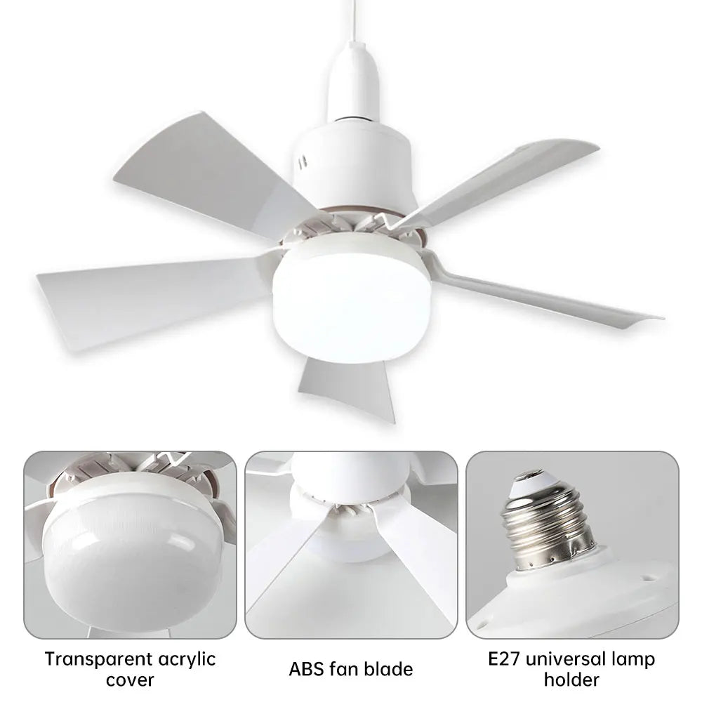 Large White E27 Remote Ceiling Fan