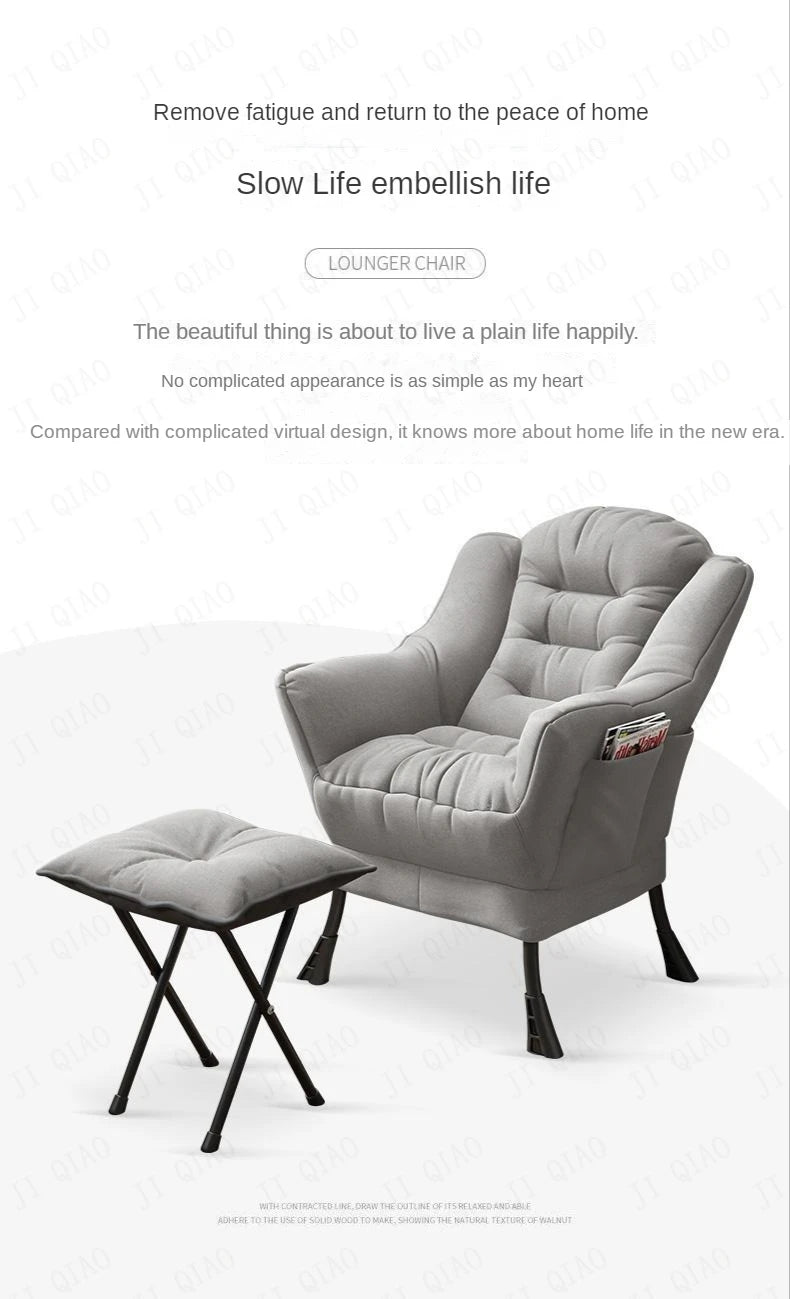 Lazy Leisure Armchair with Footrest