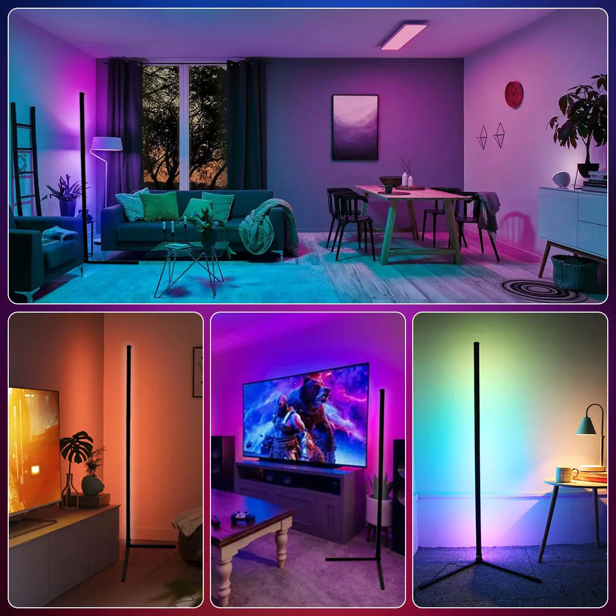 Leclstar 160cm RGB Dimmable Floor Lamp