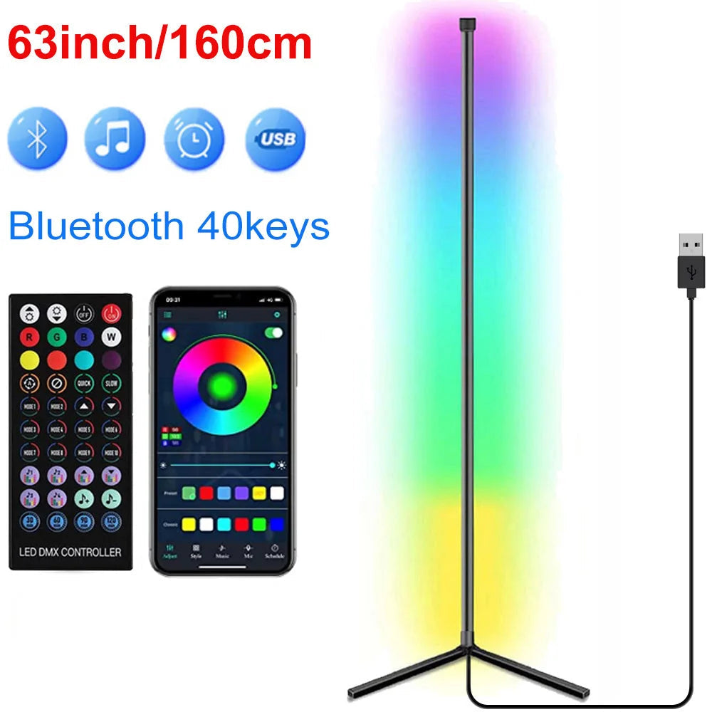 Leclstar 160cm RGB Dimmable Floor Lamp