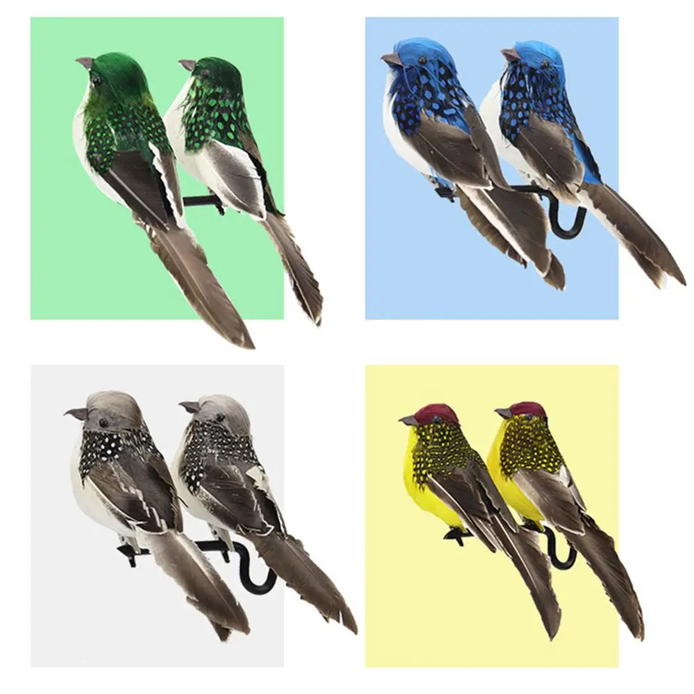 Lifelike Feather Parrot Garden Ornaments