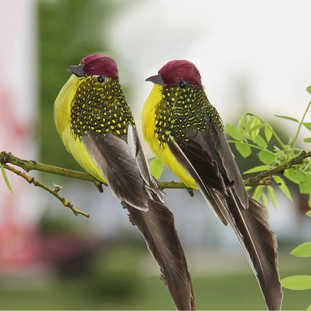 Lifelike Feather Parrot Garden Ornaments