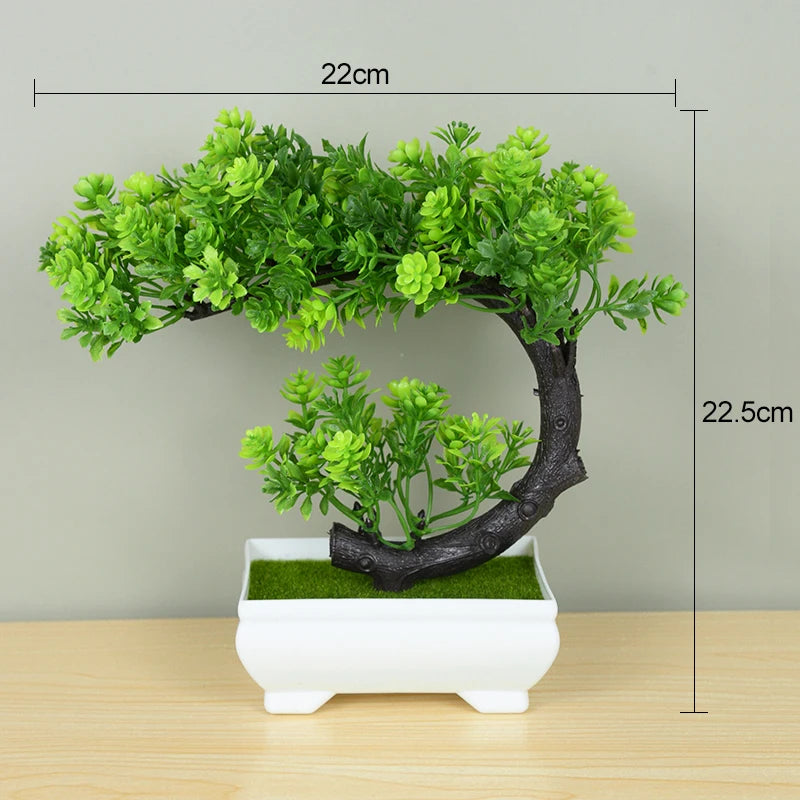 Lifelike Mini Green Bonsai Plant