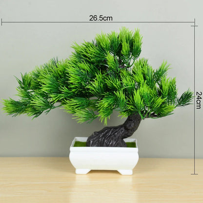 Lifelike Mini Green Bonsai Plant