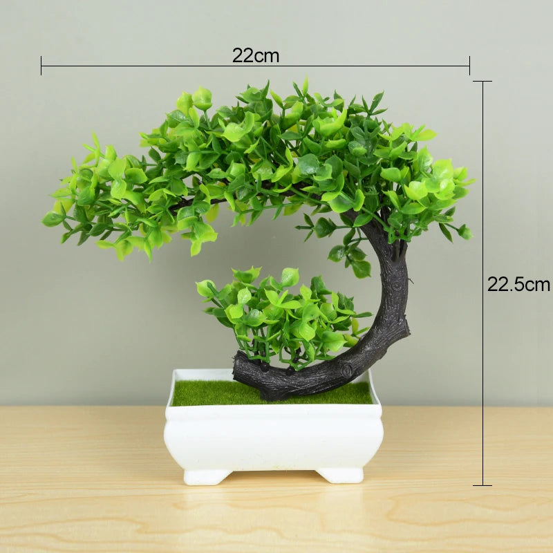 Lifelike Mini Green Bonsai Plant