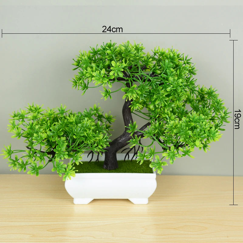 Lifelike Mini Green Bonsai Plant