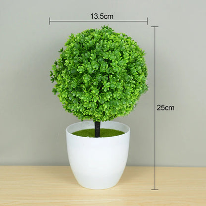 Lifelike Mini Green Bonsai Plant