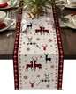 Linen Christmas Tree Ball Table Runner