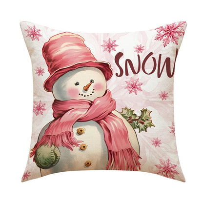 Linen Merry Christmas Pillow Cover 45x45cm