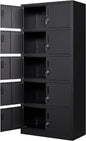 Lockable Black Metal Storage Cabinet