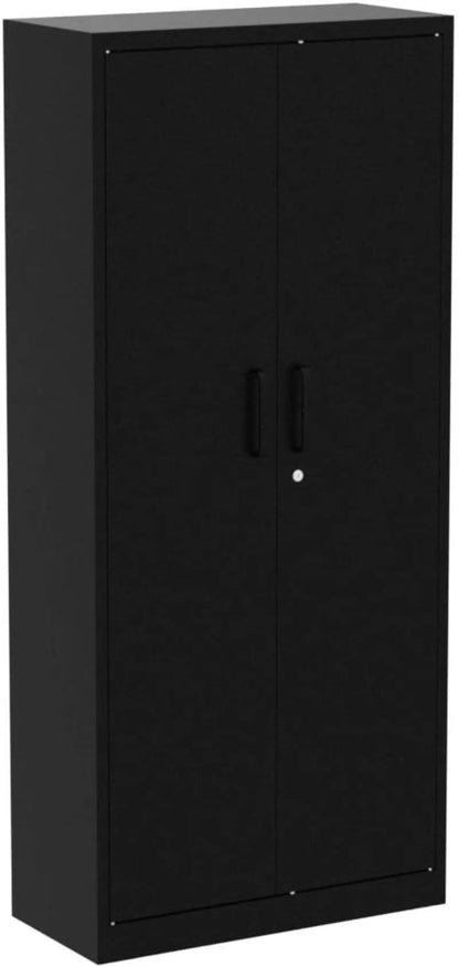 Lockable Black Metal Storage Cabinet